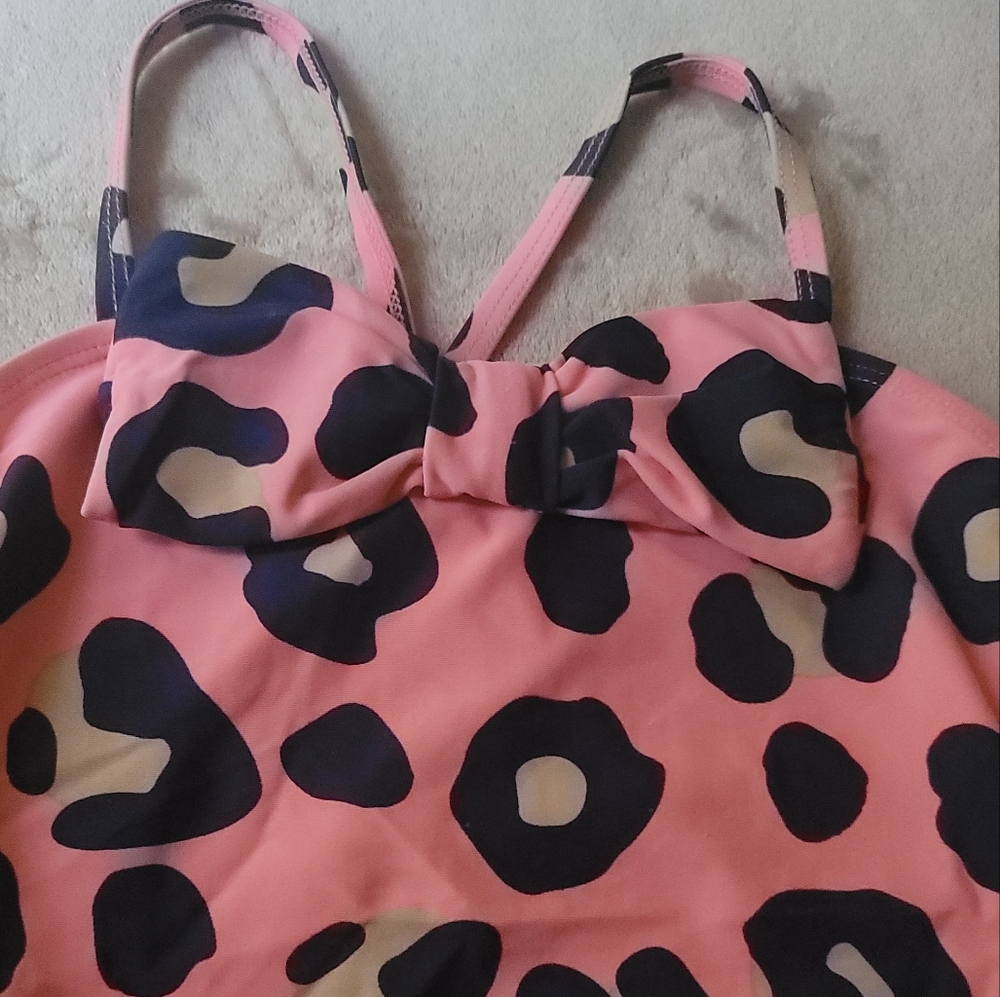 Janie & Jack Pink Leopard Girl Swimsuit Size 10 - Picture 4 of 4